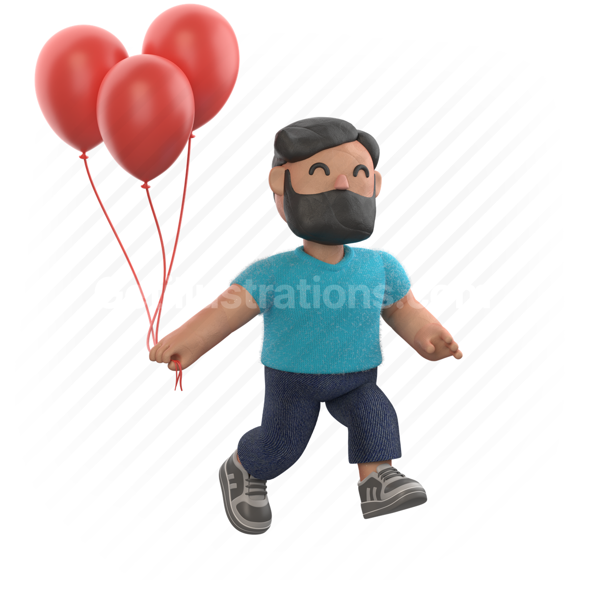 man, people, person, happy, balloons, balloon, decor, decoration, party